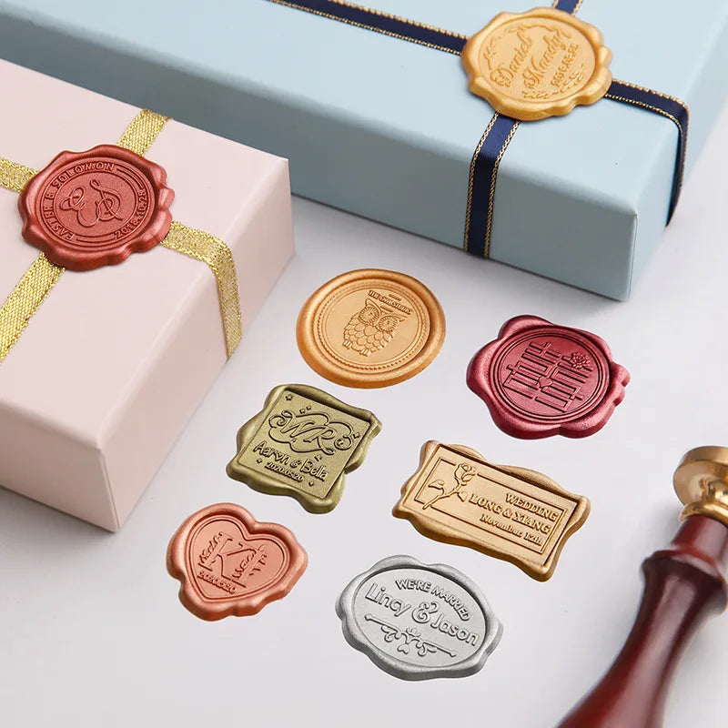 Oval Shape Custom 3D Wax Seal Label Stickers for Seal the Envelopes and Self Adhesive Wax Stickers