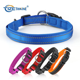 Wholesale Nylon Pet Collar with Striped Pattern and Ribbon Decoration Soft Dog Neck Strap