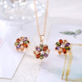 DAIHE 2023 New Fashion Colorful Two-Piece Set Earrings Necklace Jewelry Women'S Set