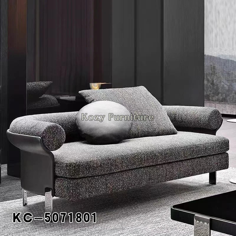 Customized Whole House Furniture Minimalism Sectional Sofa PU Leather Sofa for Living Rooms