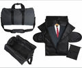 Customization 2 in 1 Shoulder Convertible Polyester Garment Bag with Zippers Foldable Fashionable Suit Cover Travel Bags