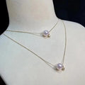 P1489 DIY Natural  Freshwater Pearl Charm Pendant Necklace Accessory 925 Sterling Silver Jewelry for Women Without Chain