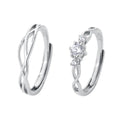 Wholesale New Luxury Shiny Diamond Rings Trendy Couple Rings Gift Fashion 925 Sterling Silver Wedding Rings Women Men Jewelry