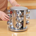 Spice Rack Set with Spice Jars Rotating Seasoning Jar Set Seasoning Jar