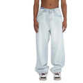 2024 New Design Plain Color Jeans Sky Blue Jeans Manufacturer Straight Custom Design Light Blue Jeans for Man