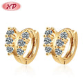 Hd Jewelry 18K Gold Plated Leaf Girls Earrings Jewelry Huggies Earring Women Jewelry Gold Plated Earrings 18k