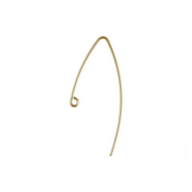 Non Tarnish Jewelry Findings 14K Gold Filled V Shape Earring Hook