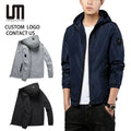 Customized Logo Wholesale Autumn Winter Casual Streetwear Windproof Hoodie Jacket Coat for Man