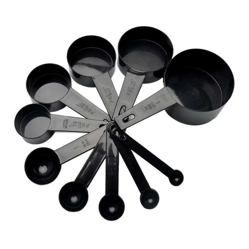 10 Pcs Measuring Cups and Spoons Set Coffee Measuring Spoons Plastic Measuring Spoons Set for Kitchen Cooking Baking