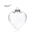 Hstyle 10cm Hanging Clear Heart Shape Baubles Ornaments  SD097 Christmas Accessories Xmas Holiday Wedding Glass Decoration