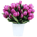 Artificial 9 Head Tulips Flowers Real Touch Arrangement Bouquet Home Room Office Party Wedding Christmas Decoration Multiple