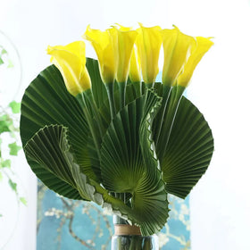 E-L0167 Hot Sale Artificial Palm Leaf Plant Flower Japanese Banana Leaf Green Color Big Leaf Fashion Style for Home Decor