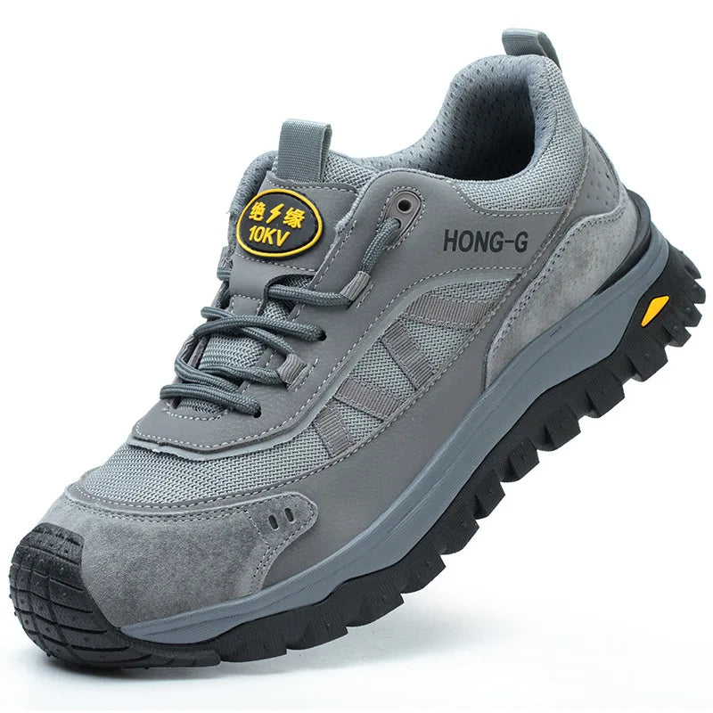 China Men's Work Sneakers CE Steel Toe Non-Slip Leather Boots Anti-Static Safety Shoes for Welder in Saudi Arabia for Winter