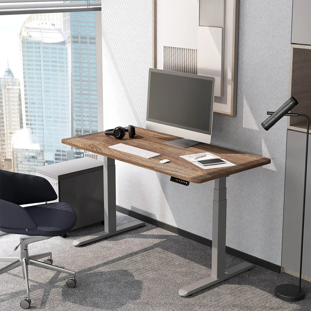 High Quality Dual Motor Adjustable Height Electric Standing Desk Stainless Steel Frame Modern Convertible Office Desk 5-Year