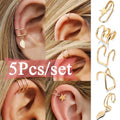 VKME Wholesale Minimalist Gold Plated Aretes De Plata Piercing Cubic  Huggie Hoop Earrings Set for Women Jewelry