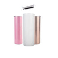 Sublimation Kids Tumbler Set 20oz White Stainless Steel Vacuum Flasks & Thermoses Stainless Water Bottle Outdoor Travel Cup MegaBDM