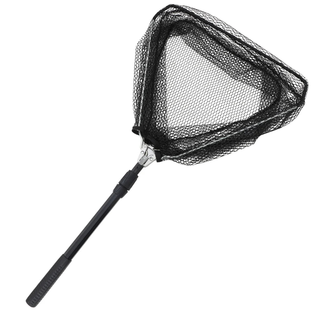 TAIGEK TGLN10042DN0001 Foldable Long Handle Flexible Fishing Landing Net for Carp Pike Trout Salmon & Catfish