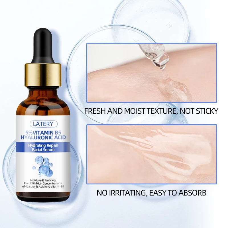Face Care Brightening 5% Vitamin B5 Serum Moisturizing Firming and Hyaluronic Acid Face Serum Korean Cosmetics