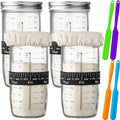 Sourdough Starter Jar 24 OZ Wide Mouth Sour Dough Starter Jars Glass Sourdough Starter Kit Sourdough Bread Baking Supplies