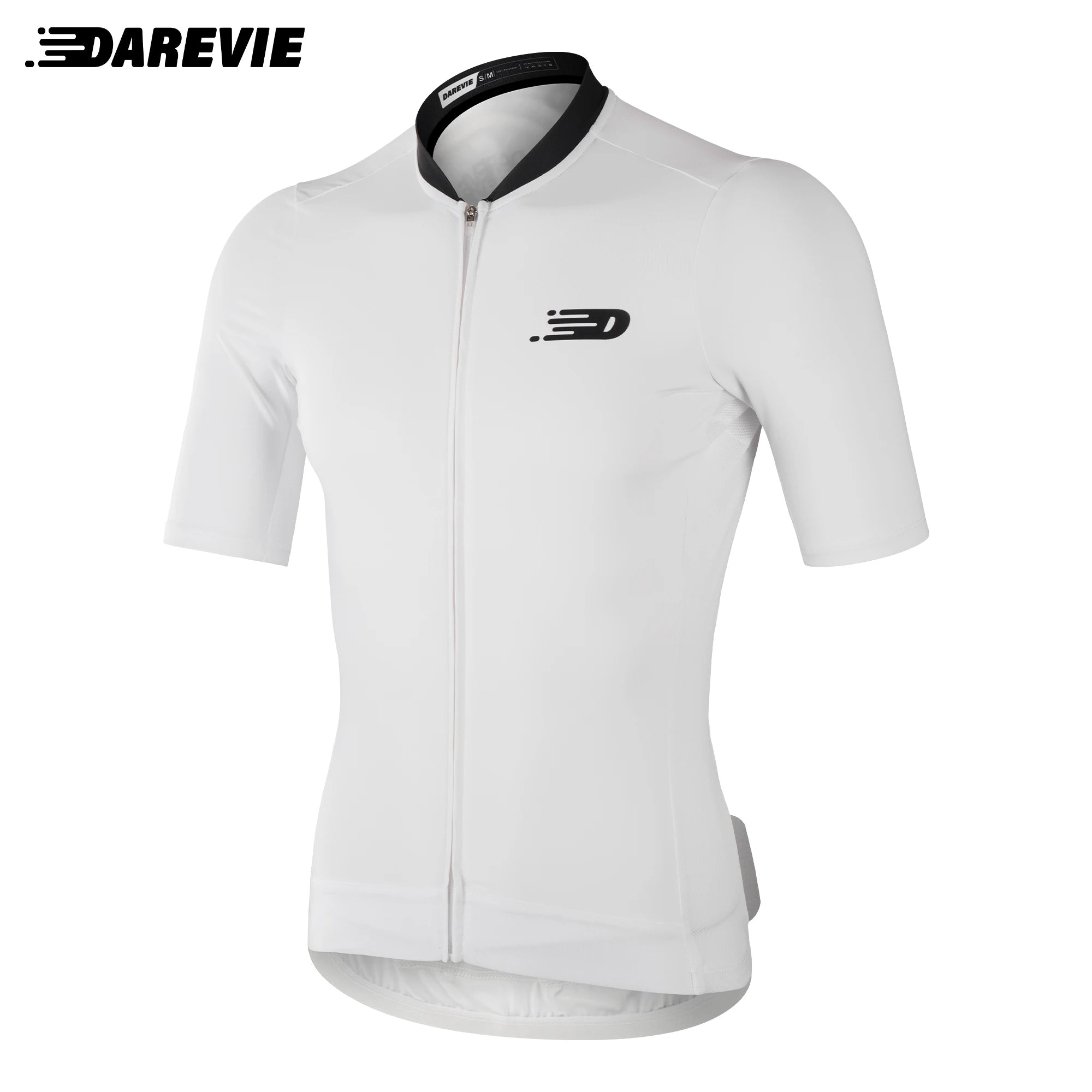 Darevie Mens Vortex Recycle Pro Cycling Jersey White Private Label Short Sleeves Cycling Racing Team Bike Clothing