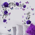 Creative Purple Demon Flower Butterfly Home Cabinet Bedroom Living Room Background Wall Decoration Wall Stickers