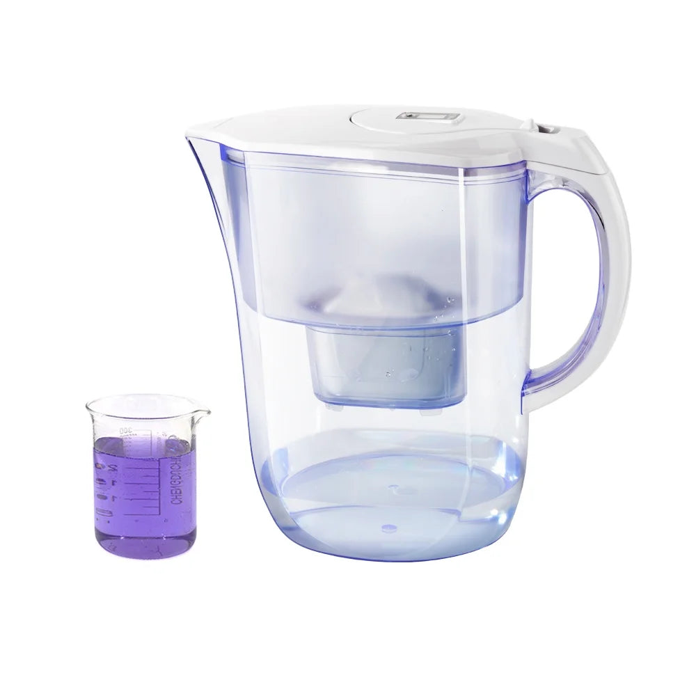 High-Capacity BPA Free Portable Alkaline Water Filter Jug Activated Carbon Water Pitcher for Outdoor Household Use Manual Low