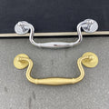 European American Style Retro Distressed Antique Bucket Cabinet Pull Ring Handle Furniture Hardware Brass for Display Cabinets