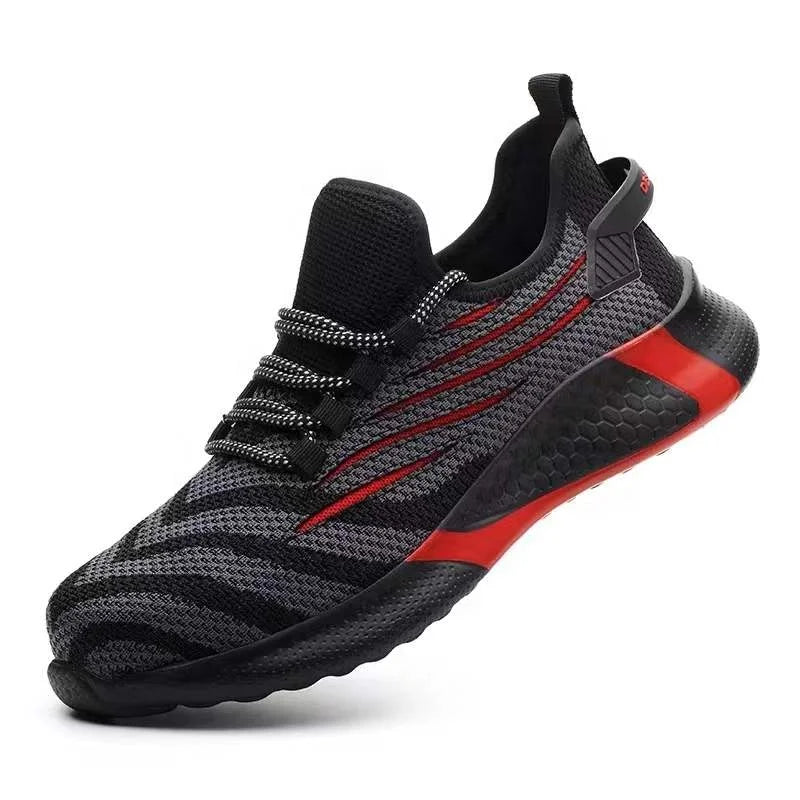 Hot Selling Industrial Protective Breathable Work Anti -slip  Casual Trainers Safety Shoes for Men  Anti-smash