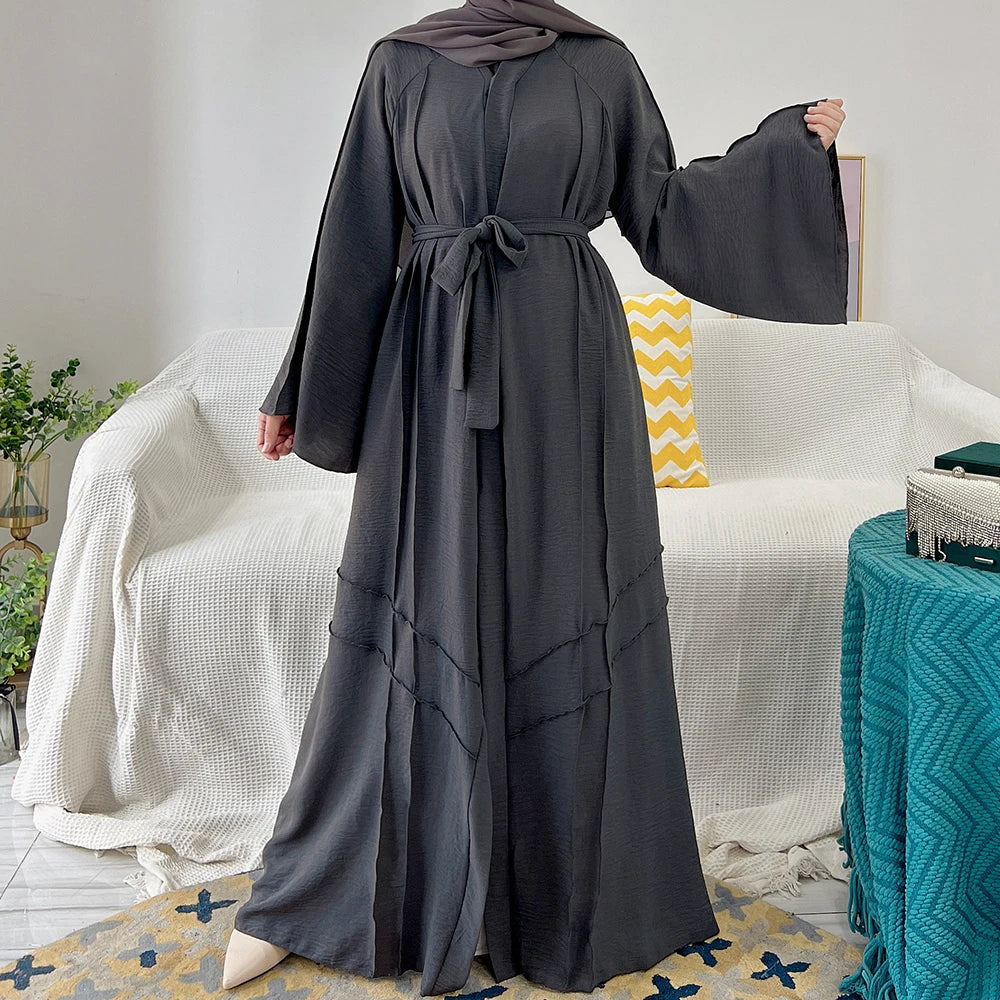 Simple Style Muslim Abaya Traditional Muslim Clothing Islamic Clothing Front Open Abayas for Women Muslim