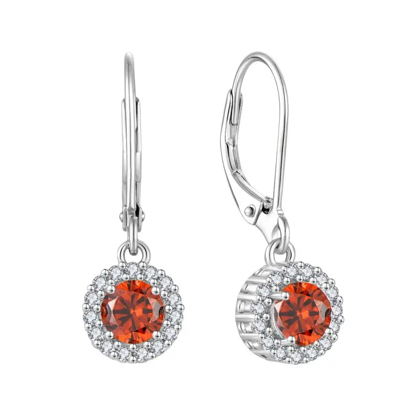 925 Sterling Silver Diamond Cubic Zirconia Wedding Earings Jewelry