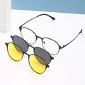 Metal Polarized Sun Glasses Mirror Night Vision Glasses 3 in 1 Magnetic Clip on Sunglasses for Men Clip En Gafas De Sol