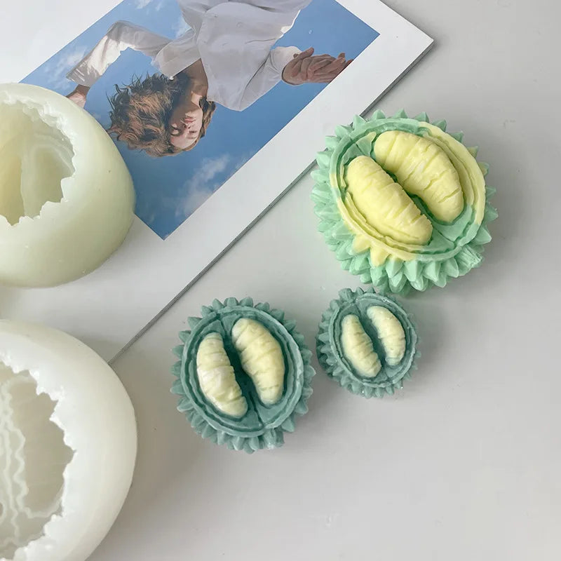 Simulation Food Durian Gypsum Epoxy Ornament Mold DIY Durian Shape Handmade Soap Mold