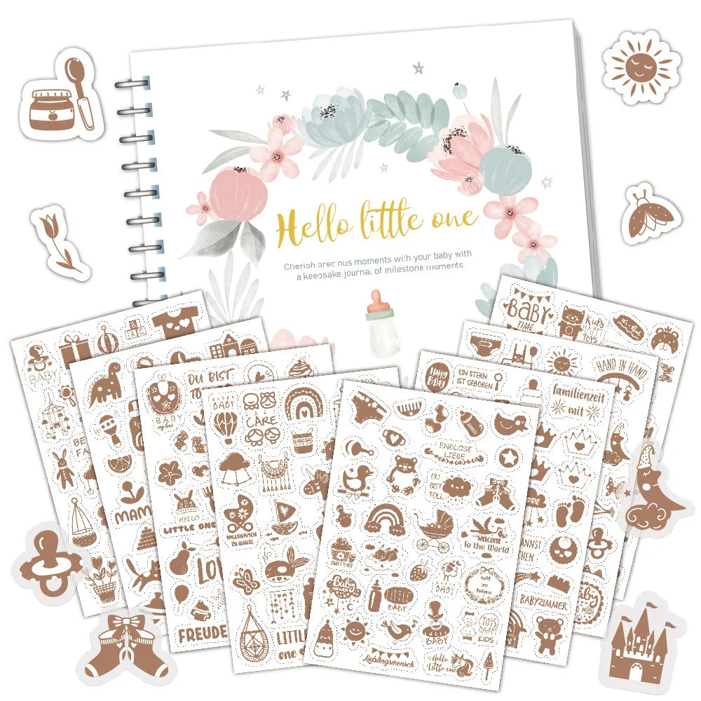 Custom Baby Memory Record Book Spiral Baby Journal & Photo Album Notebook Baby Growth Record Book Baby Memories & Milestone Book