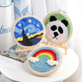 Magic DIY Punch Needle Embroidery Starter Kit for Beginners Hand Knitting Usage with Knitting Needles in Bag Packaging