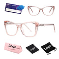 Dachuan Women Anti Blue Blocking Glasses Cateye Square Oversize Computer Glasses Gaming Phone Protective