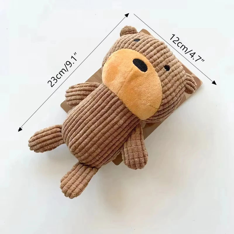 Shengchaoyi Hot Sale Bear Shape Plush Dog Toy Interactive Sound Puzzle with Squeaky Feature Grinding Teeth Companion for Pets