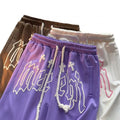 Manufacturer Custom Foam Print Sweat Shorts Jogger Summer Plus Size Casual Drawstring Cotton Men's 3D Puff Print Shorts