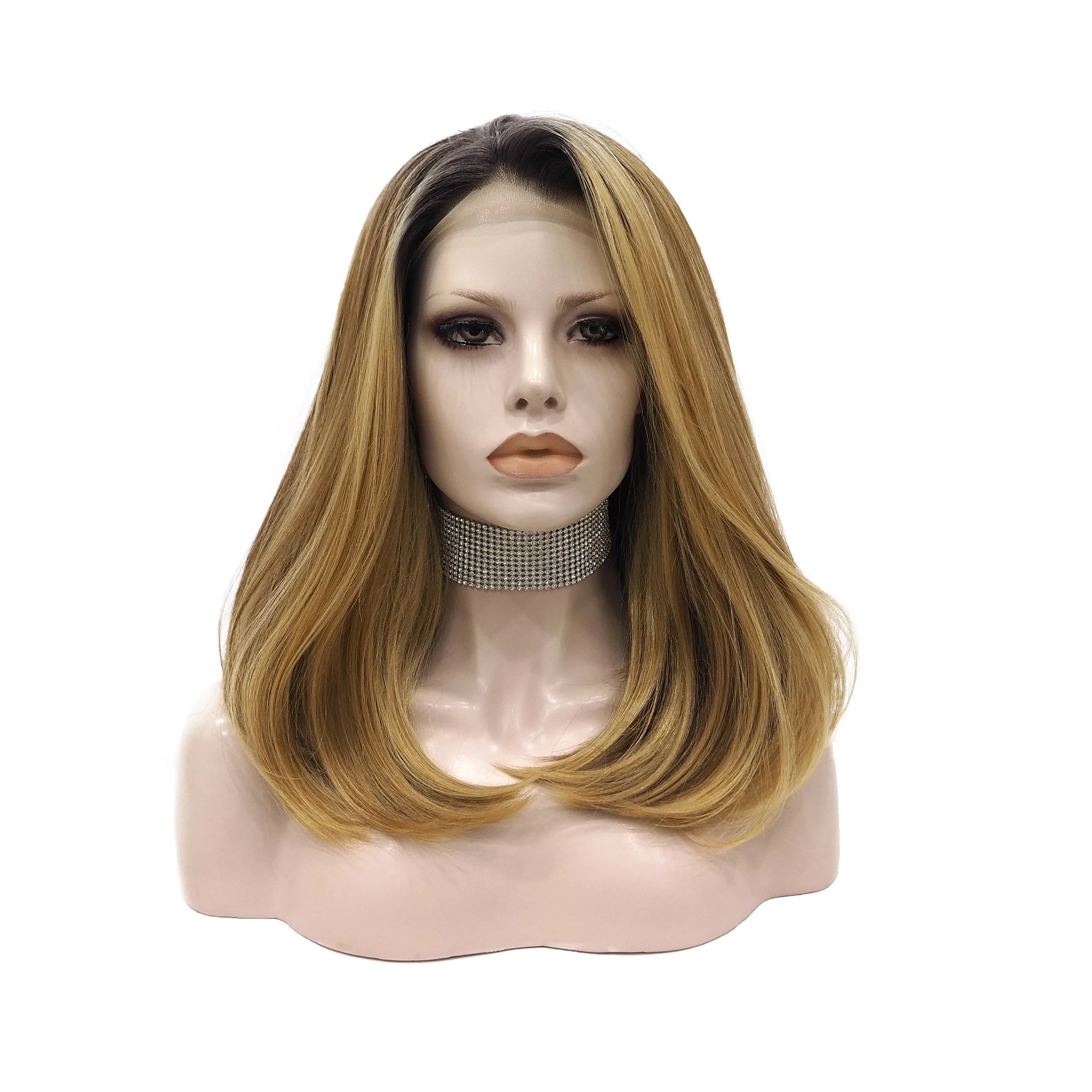 Celebrity Wig  New Designed Straight  Dyed Natural Color Daily Life Wearing Matte  Fiber Synthetic Lace Front Wigs