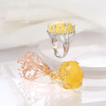 925 Silver Female Blank Ring Holder Fashion 16*20mm Big Oval Ring Setting for Inlaid Amber Jade Jewelry Making