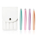 4-Piece Set Durable Stainless Steel Eyebrow Tweezers Eco-Friendly Facial Hair Customized Eyelash Extensions Personal Care