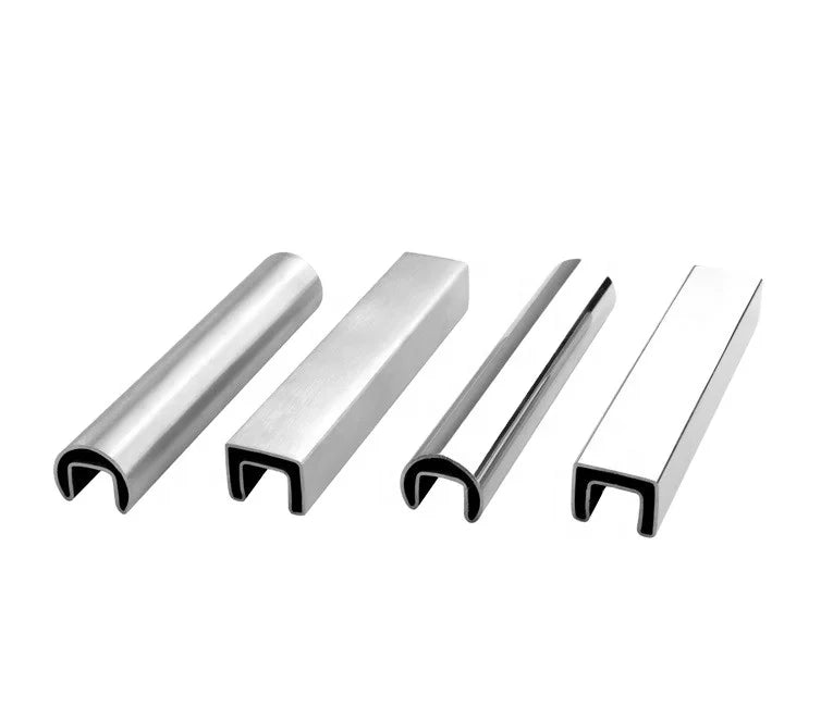 Stainless Steel Slotted Tube As Top Rail Handrail for Glass Railing