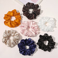 Multiple Sizes Korean Solid Color Satin Hair Rope Girls Buns Scrunchy Hair Band Fashion Curly Children Soft Hair Accessories