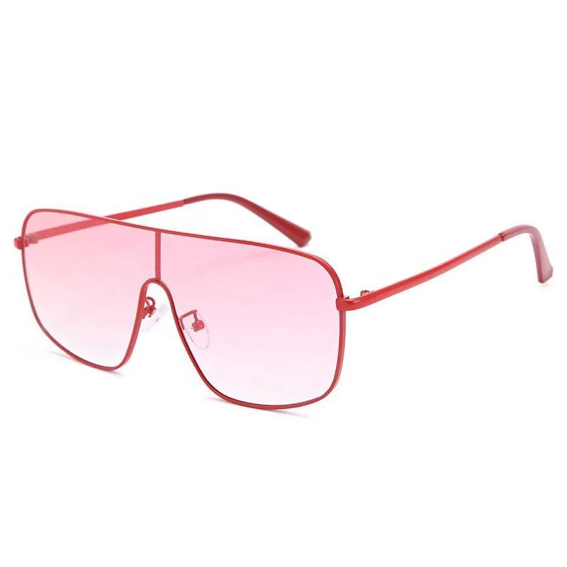 Popular Men 2021 Fashion Metal Unisex Street Popular Famous Vintage One Piece Sunglasses