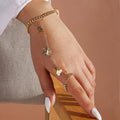 Women's Butterfly Bracelet Vintage Simple Chain Butterfly Charm Finger Bracelet Fashion Charm Jewelry Gift