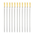 Professional Kitchen Accessories Lightweight Stainless Steel Wood BBQ Skewers for Restaurant Grills Factory Wholesale