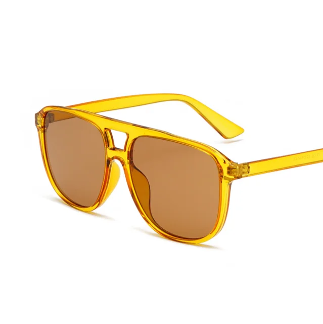 Retro Fashion Big Face Big Frame Sunglasses Men's Anti-Ultraviolet Glasses Personality Double Beam Toad Sunglasses