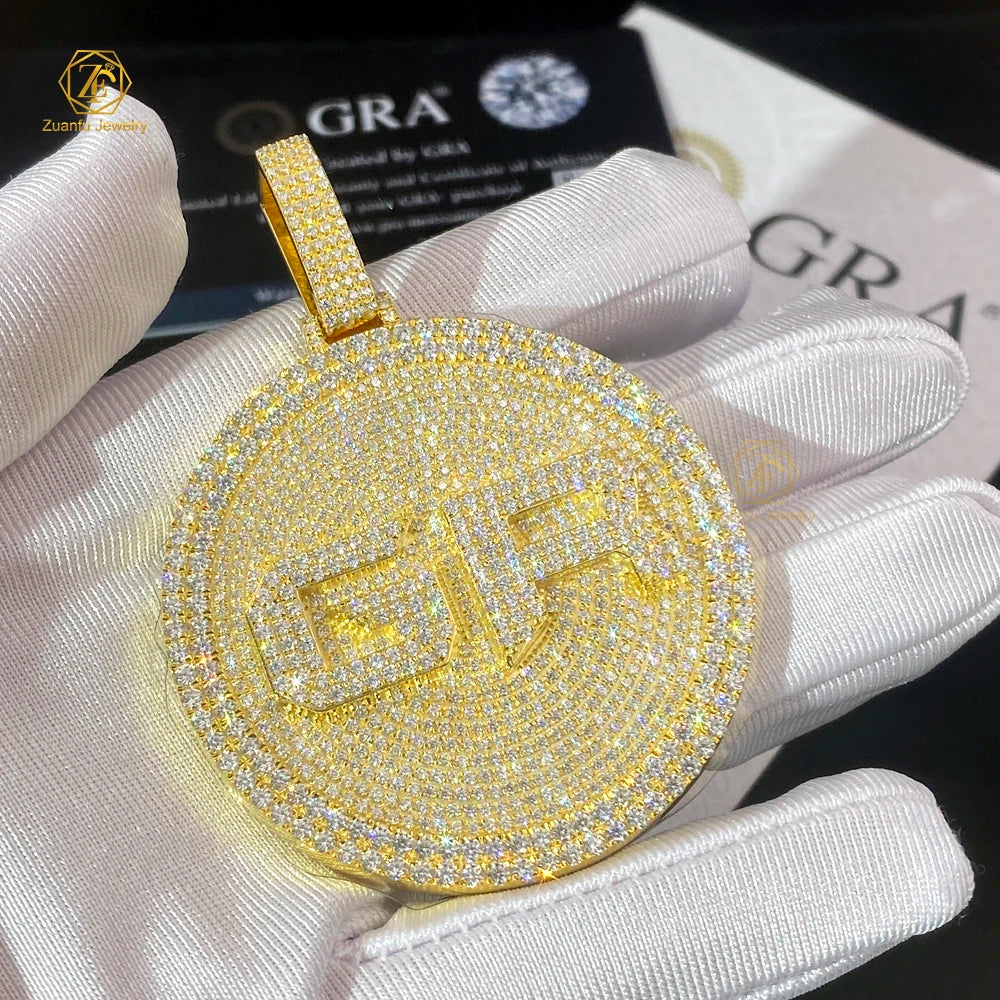 Custom Name Moissanite Pendant Pass Diamond Tester Full Mossanite Iced Out 925 Silver Jewelry Pendant Hip Hop Letter Pendant