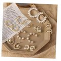 Wholesale Fashion Earings Vintage Pearl Bohemian Hoop Earrings Women Vacation Daily Accessories Fine Jewelry Earrings