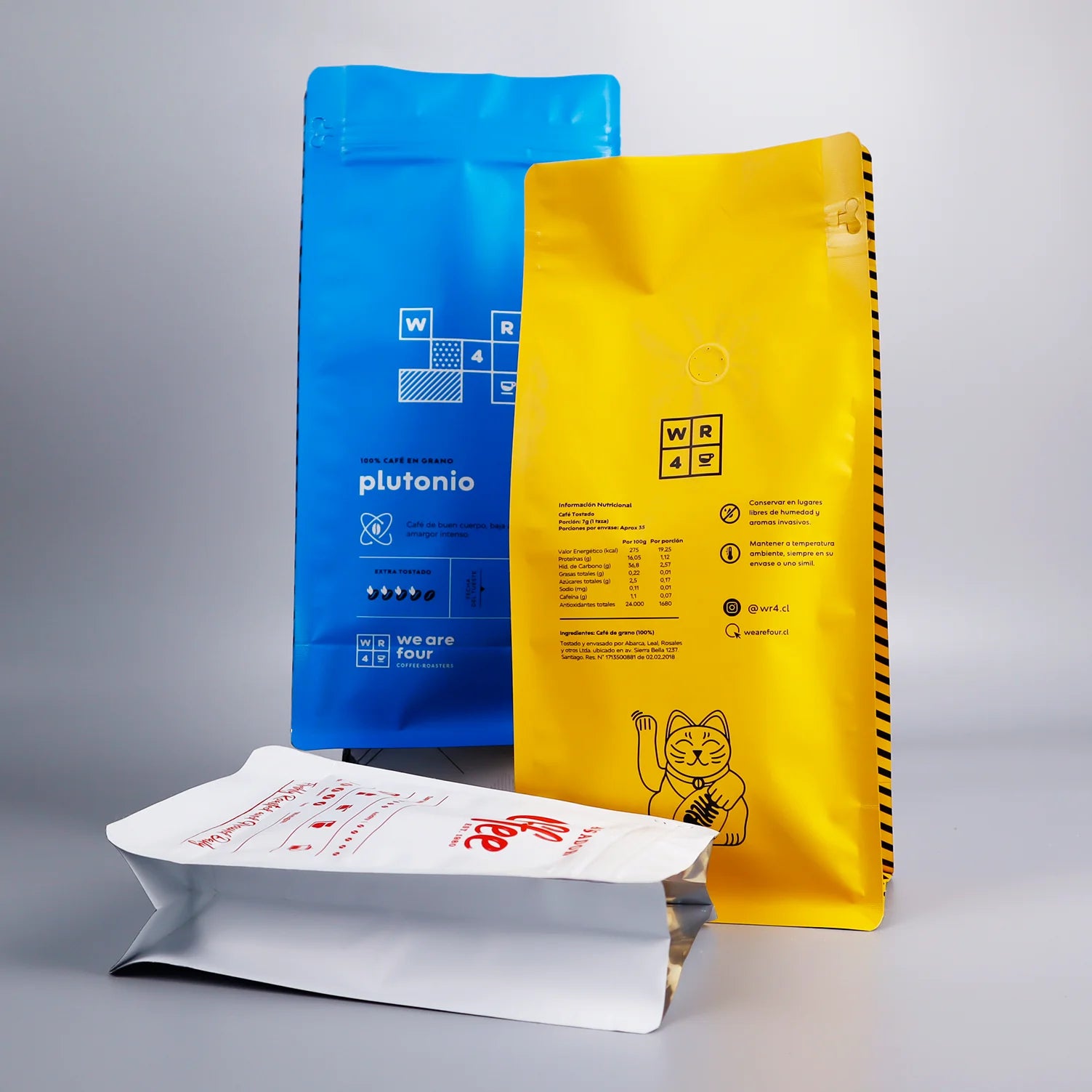 Factory Customized 1000g Tin Tie Four Side Sealed Stand up Coffee Bean Packaging Foil Bags With Degassing Valve and Zipper