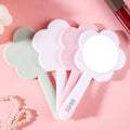 Portable Flower Shape Handheld Makeup Mirror Personalized Custom logo Hand Handle Cosmetic Beauty Makeup Mirror Tools for Girl